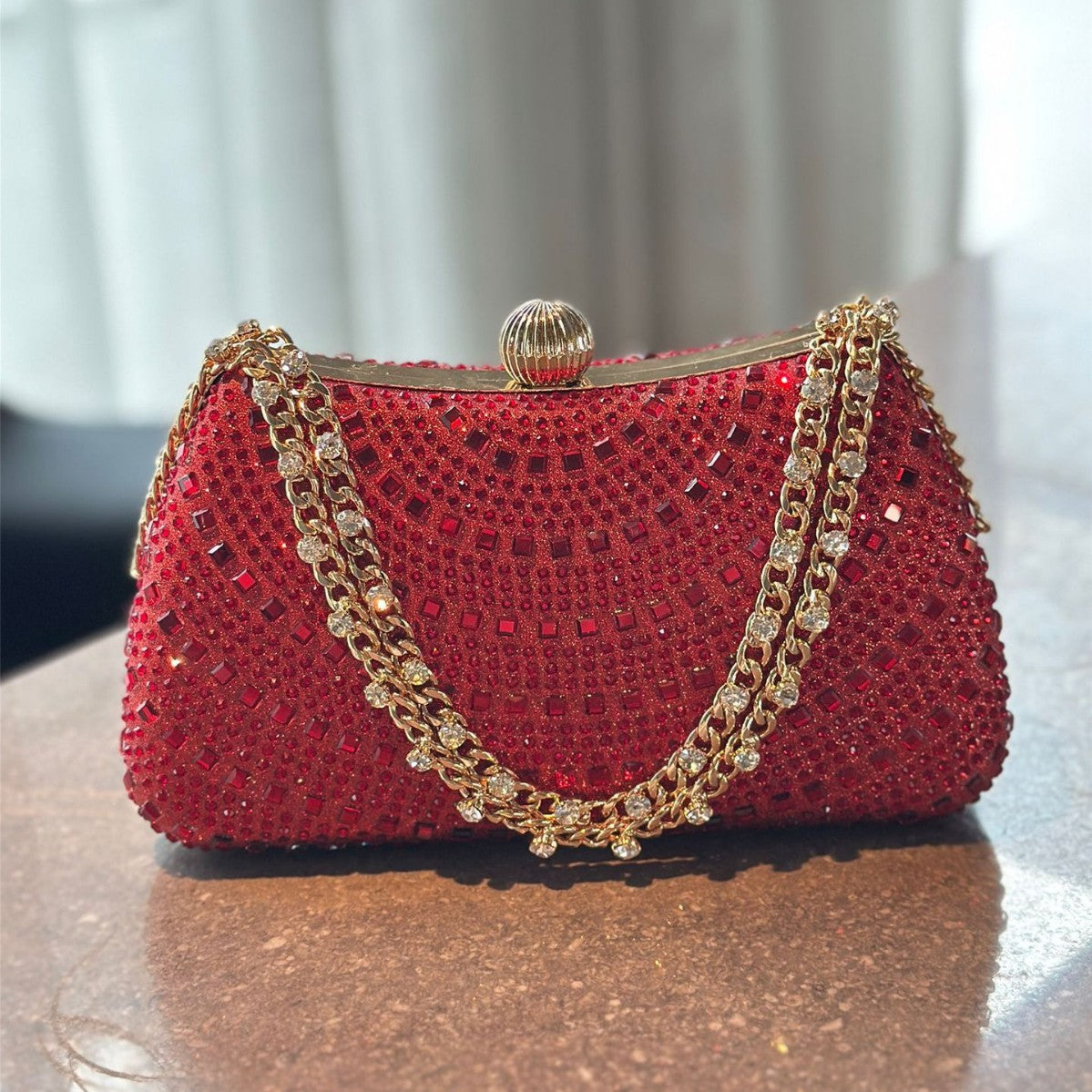 Crystal Rhinestone Evening Clutch Bag