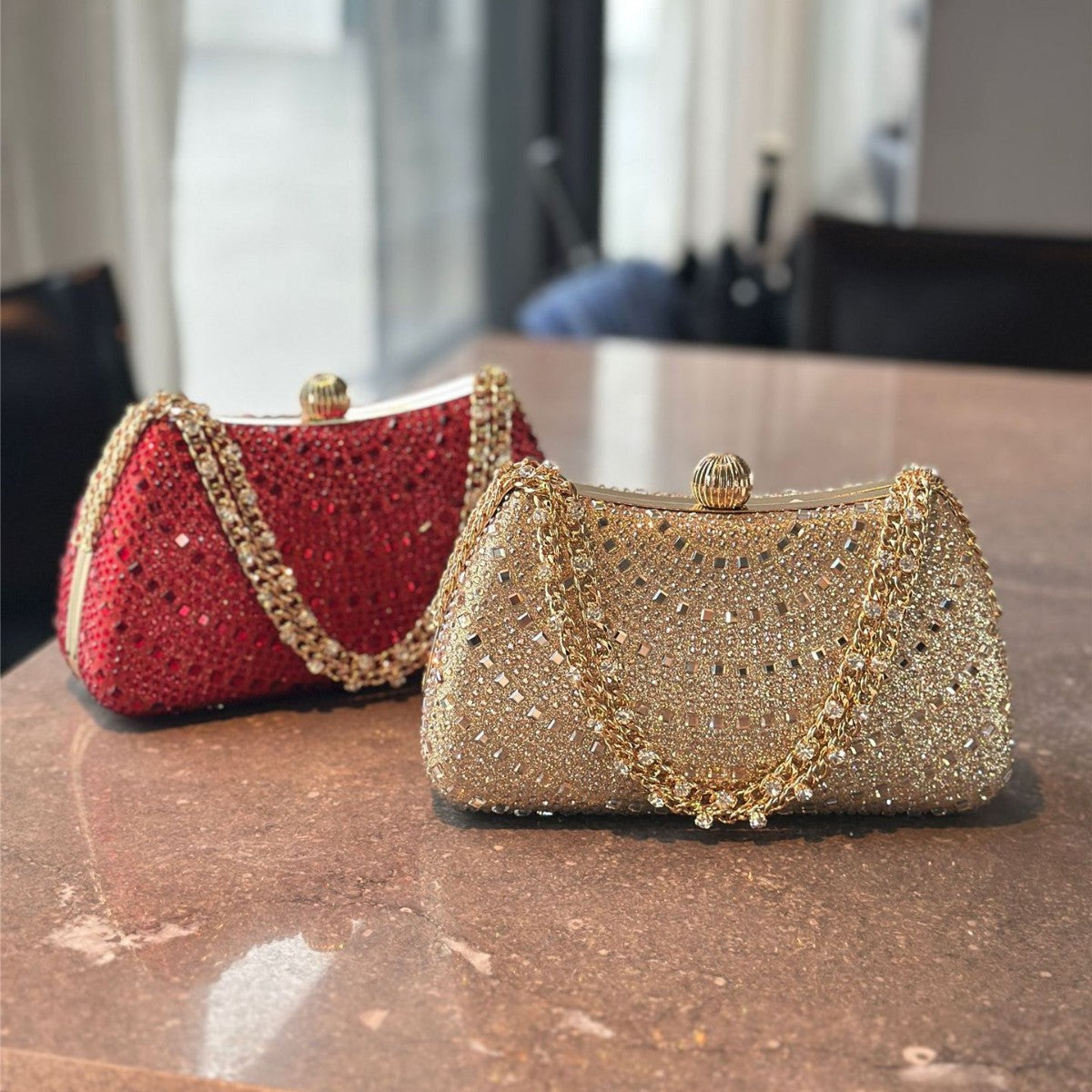 Crystal Rhinestone Evening Clutch Bag