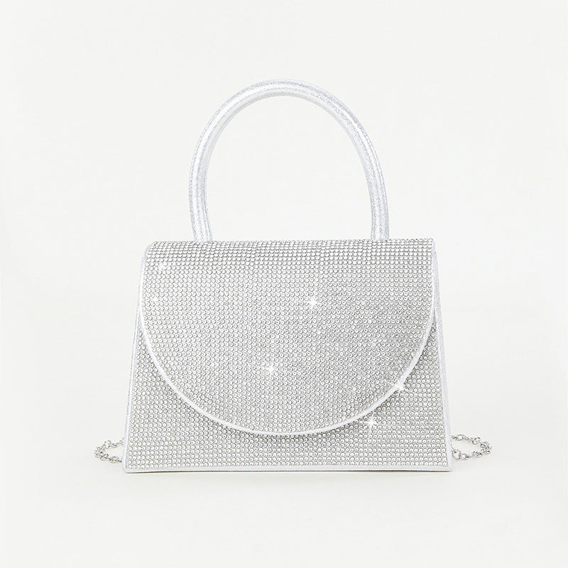 Full Crystal Rhinestone Mini Top Handle Bag